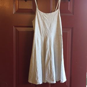 Fit and flare mini grey dress